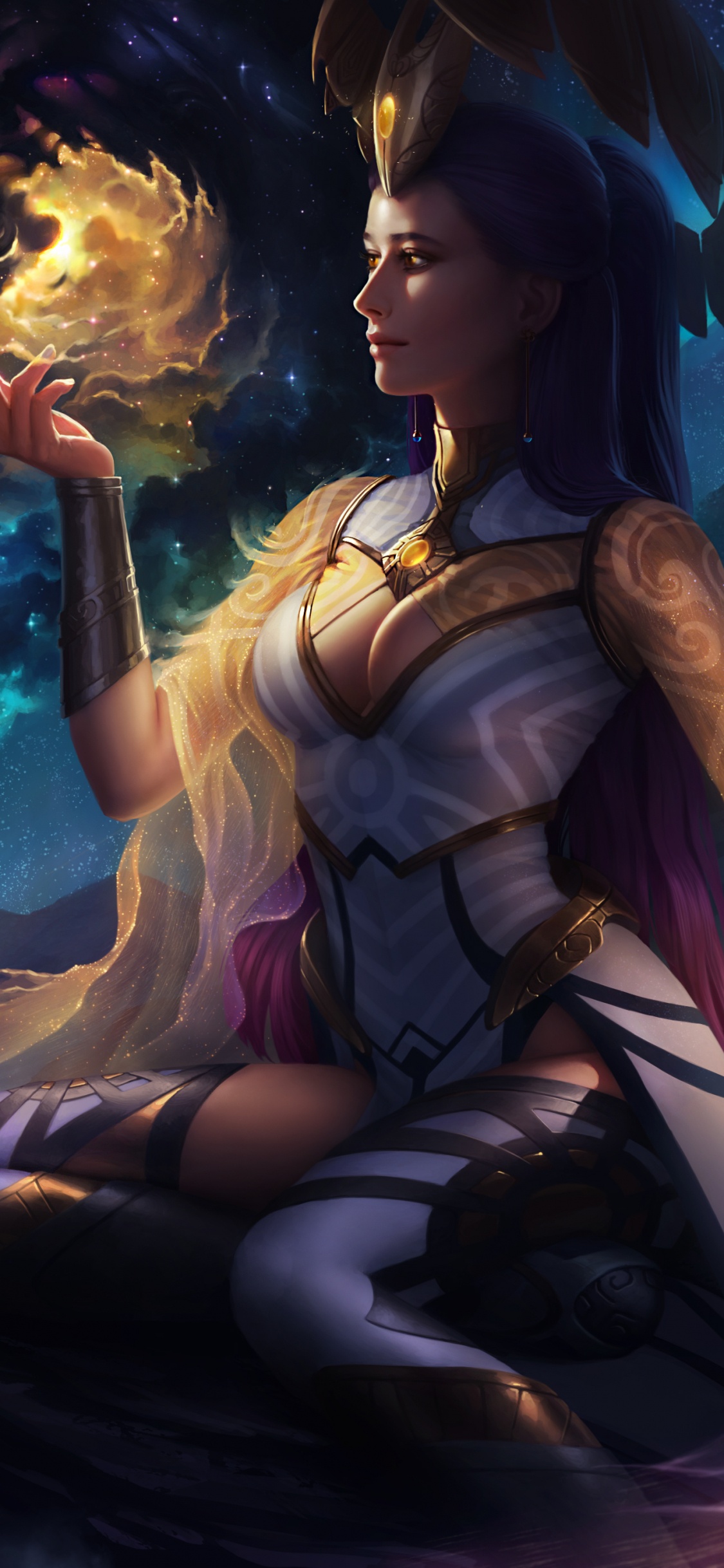 Обои иллюстрация, арт, фэнтези, мифология, приключенческая игра в разрешении 1125x2436