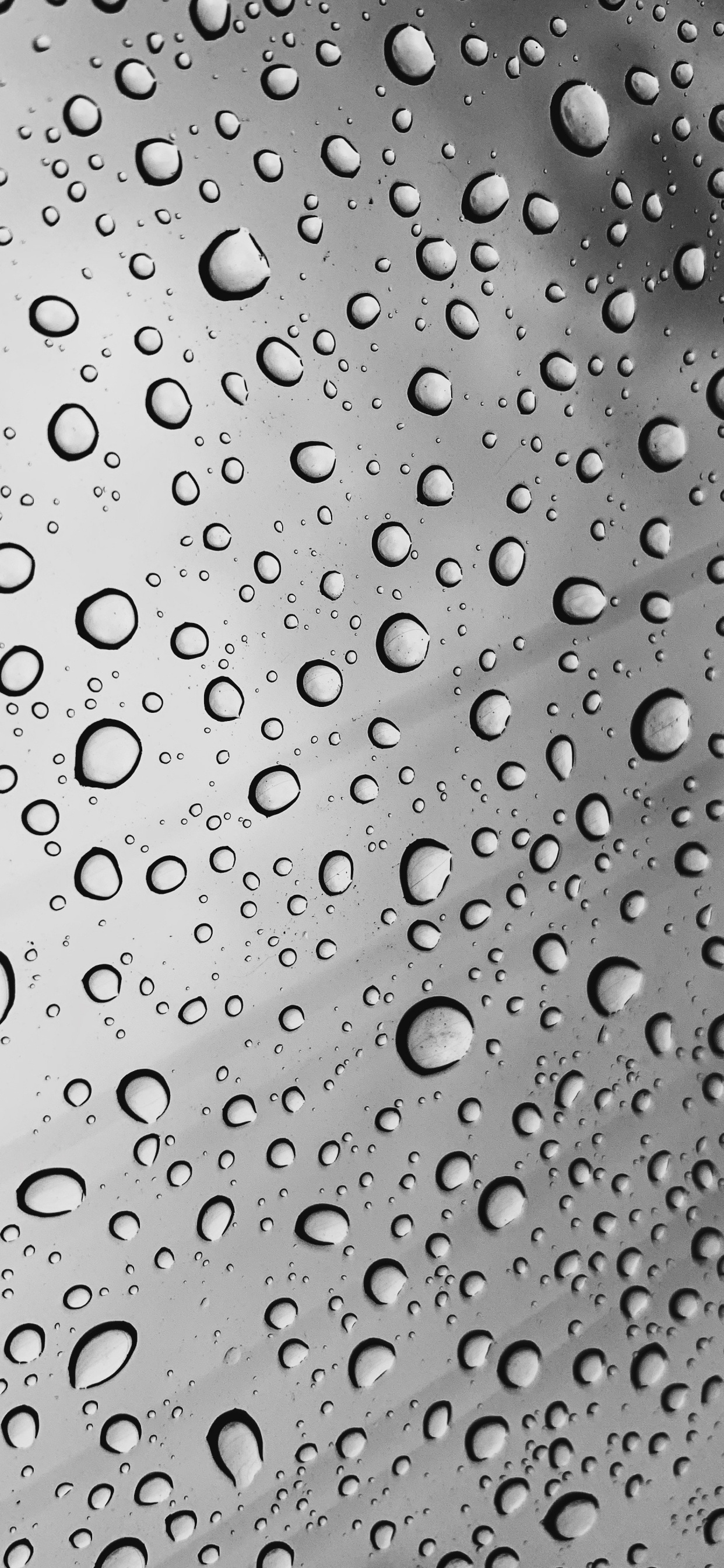 Обои вода, падение, роса, дождь, металл в разрешении 1242x2688