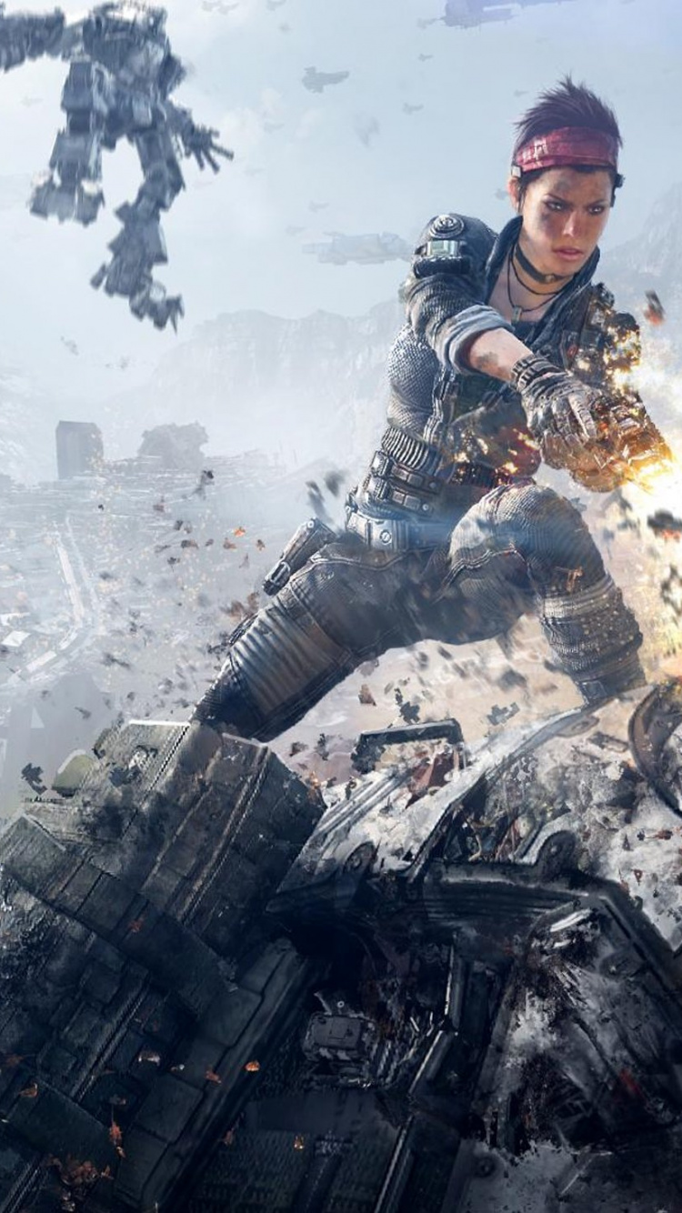 Обои titanfall, titanfall 2, xbox one, компьютерная игра, стратегии видео игры в разрешении 750x1334