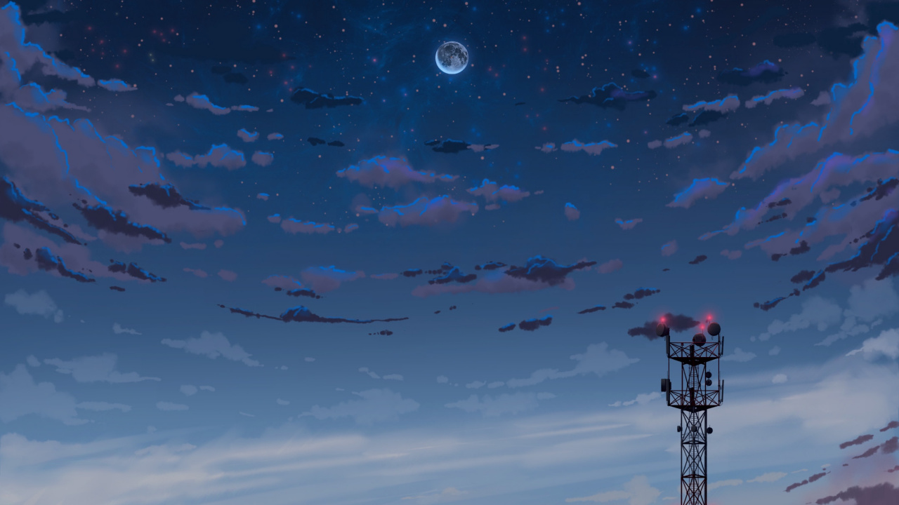 Обои атмосфера, сумрак, облако, космос, ночь в разрешении 1280x720