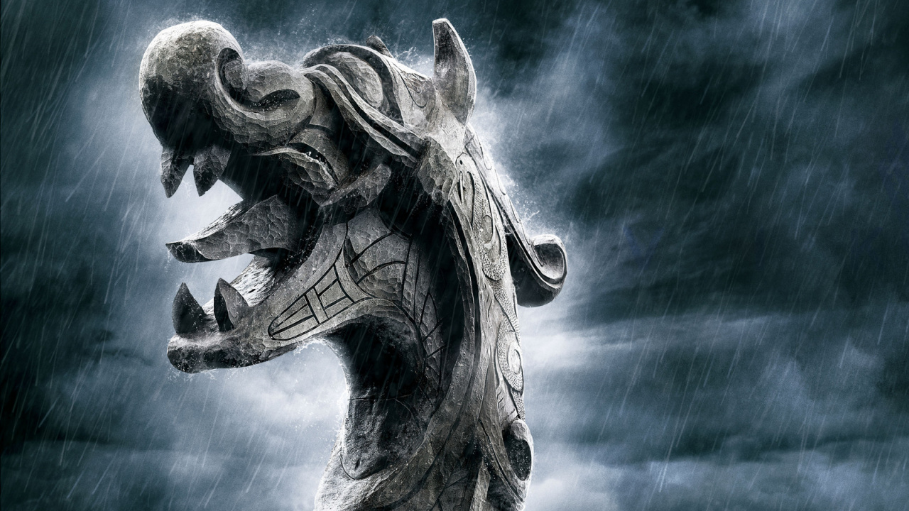 Обои варяг, мифология, драккар, живая природа, мифическое существо в разрешении 1280x720