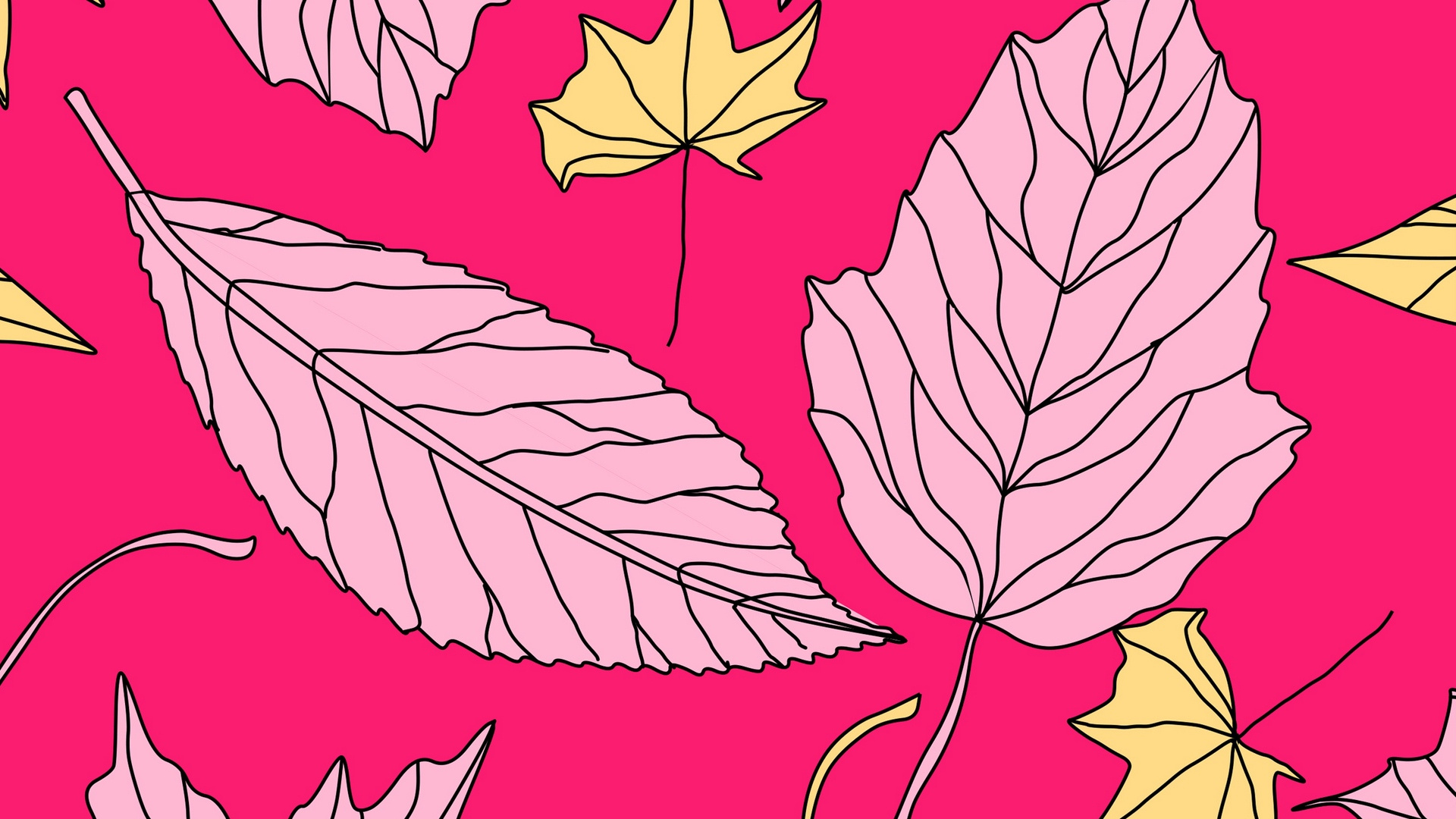 Обои арт, текстура, лист, розовый, растение в разрешении 1920x1080