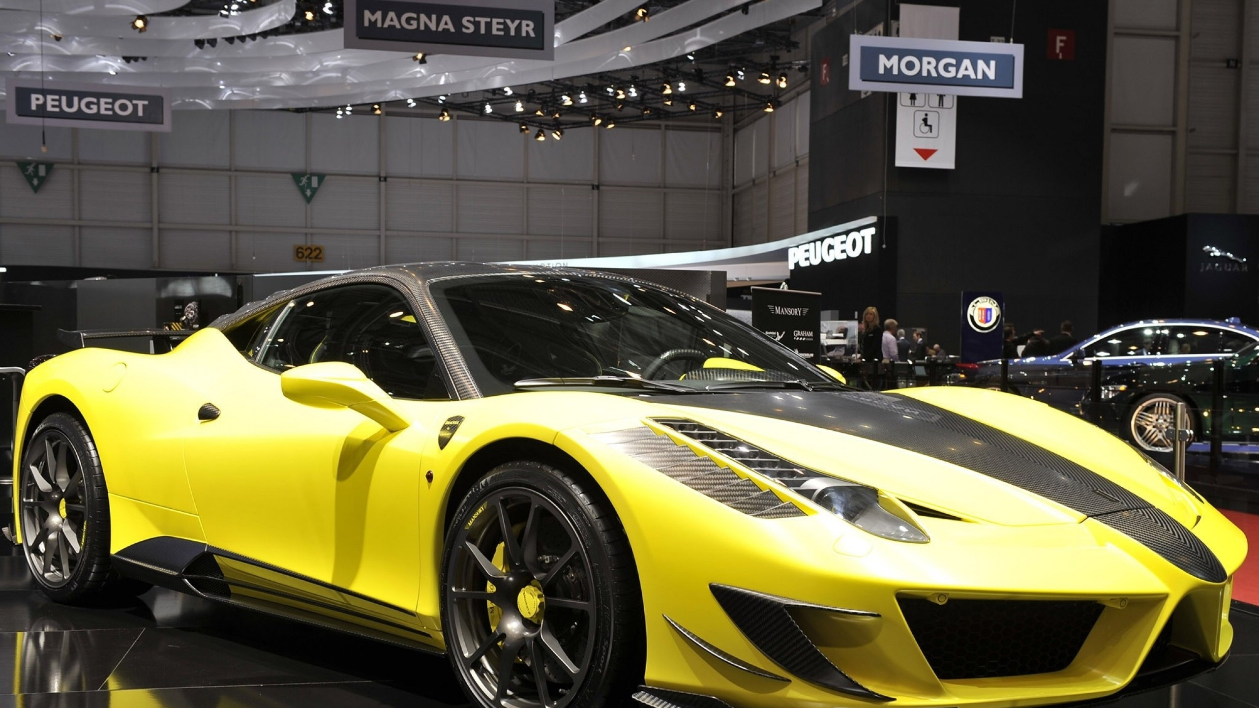 Обои женевский автосалон, Феррари 458, суперкар, наземный транспорт, моторный транспорт в разрешении 2560x1440