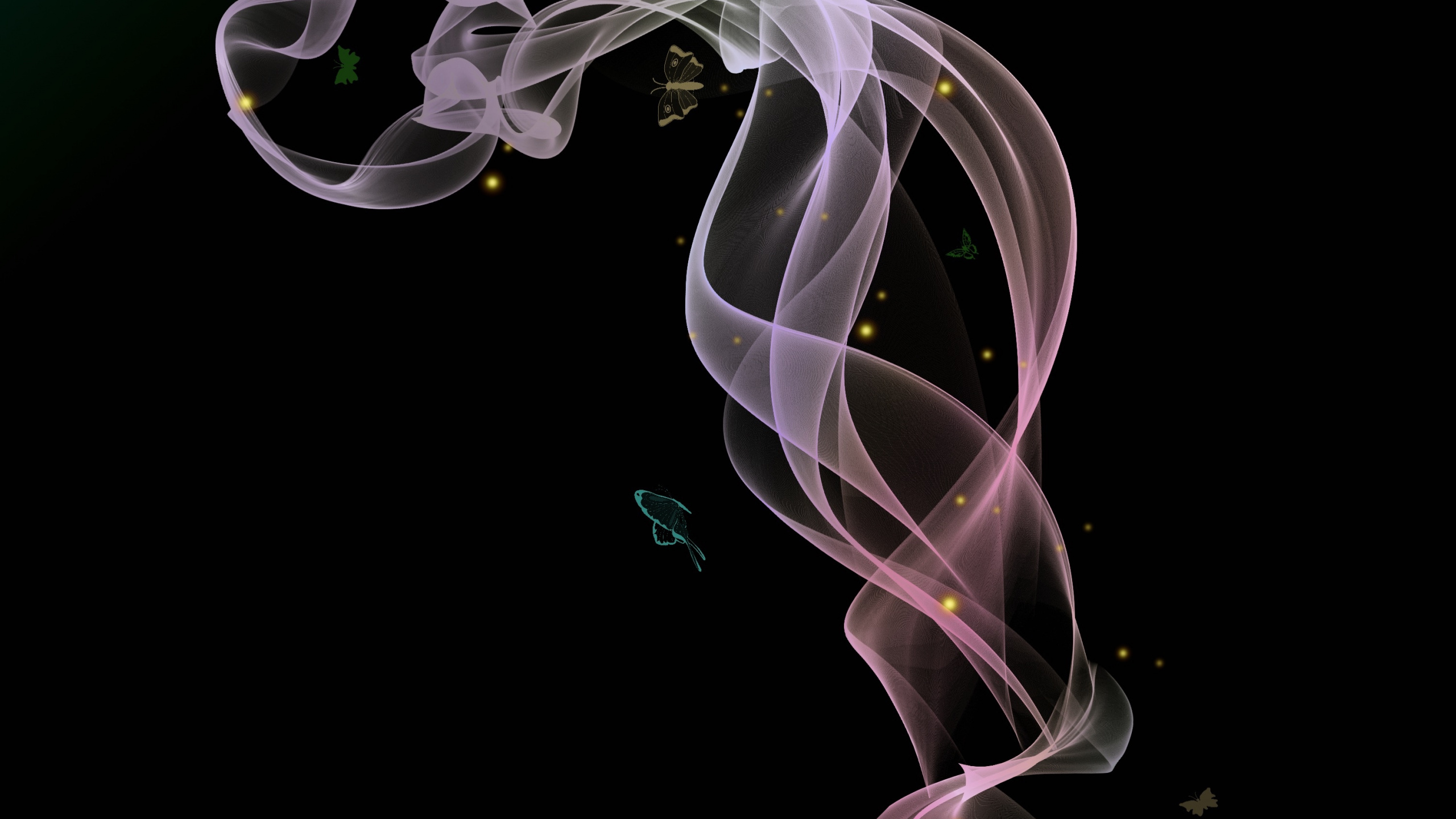 Обои иллюстрация, графический дизайн, абстракция, дым, ладан в разрешении 2560x1440