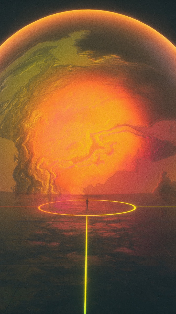Обои атмосфера, земля, арт, свет, сфера в разрешении 720x1280