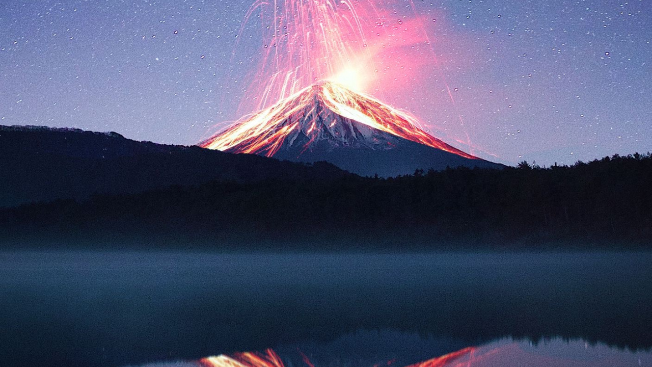 Обои природа, вода, атмосфера, гора, природный ландшафт в разрешении 1280x720