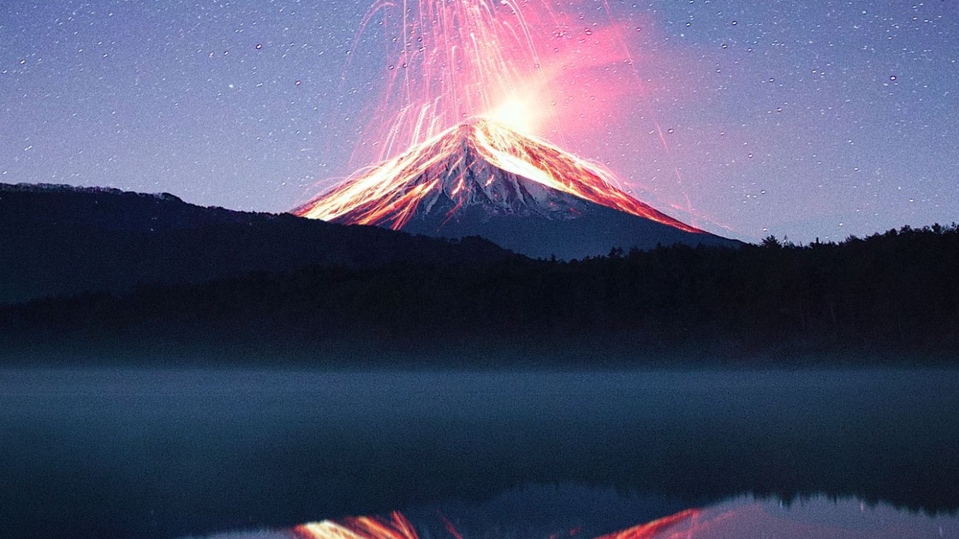 Обои природа, вода, атмосфера, гора, природный ландшафт в разрешении 1366x768