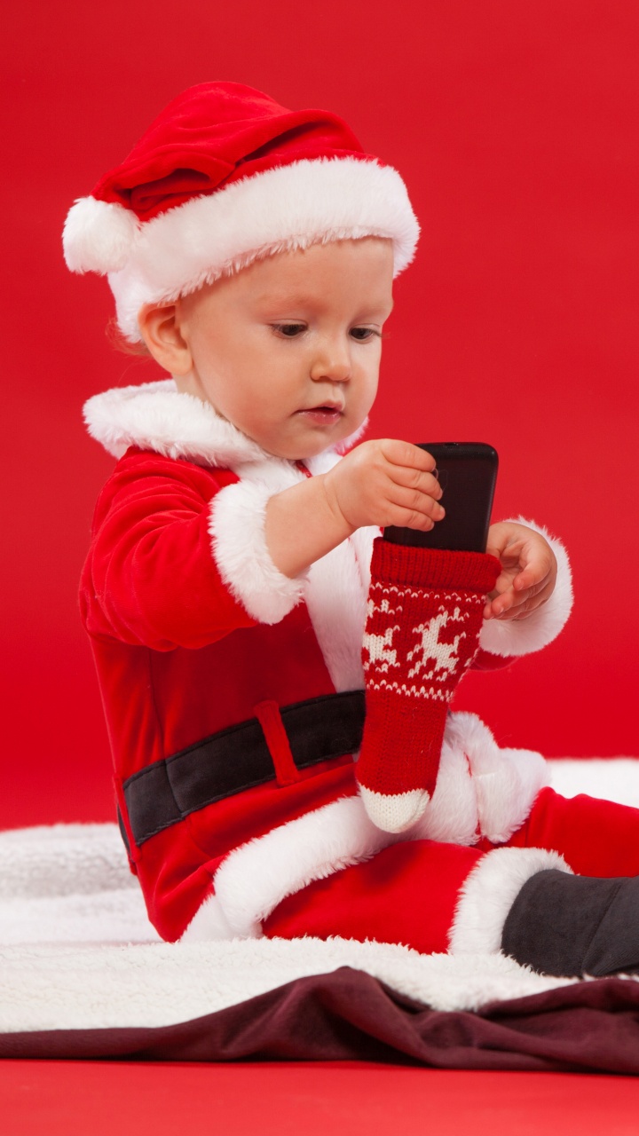 Обои Рождественский день, Санта-Клаус, подарок, Рождество, праздник в разрешении 720x1280