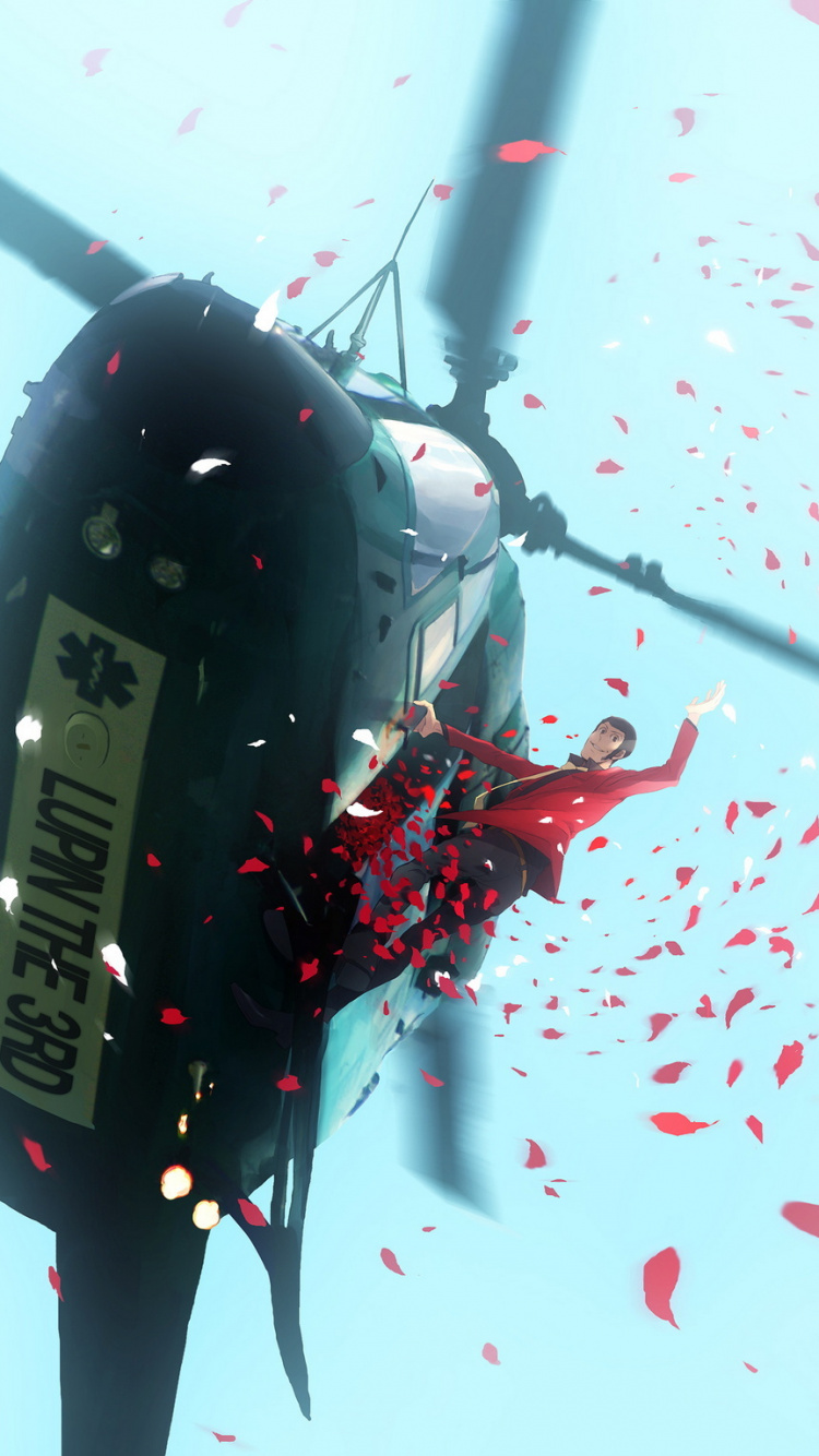 Обои дайске дзиген, фудзико шахта, характер, красный цвет, романтик в разрешении 750x1334