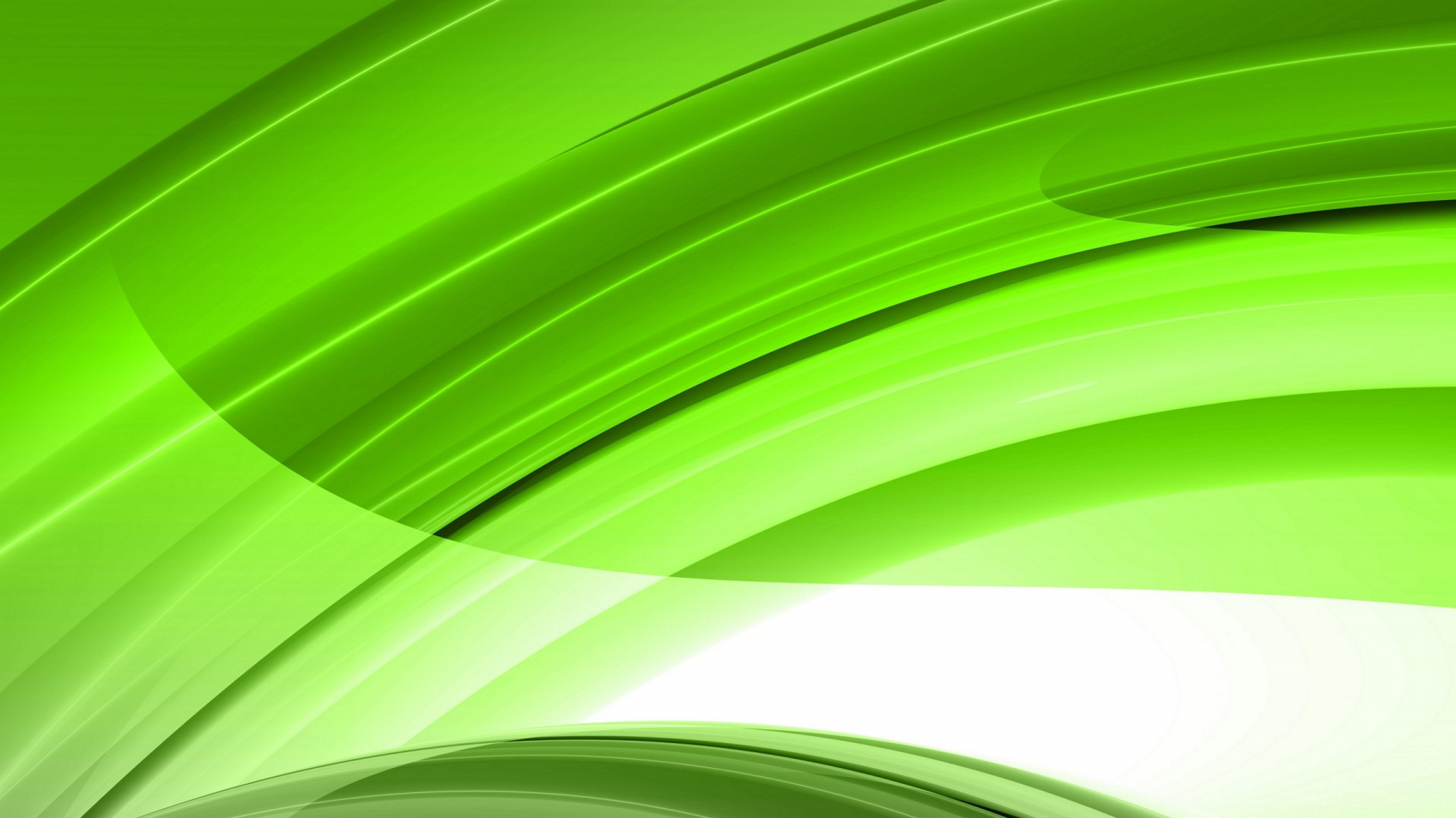 Обои зеленый, лист, линия, графика, зеленый абстрактный в разрешении 1920x1080