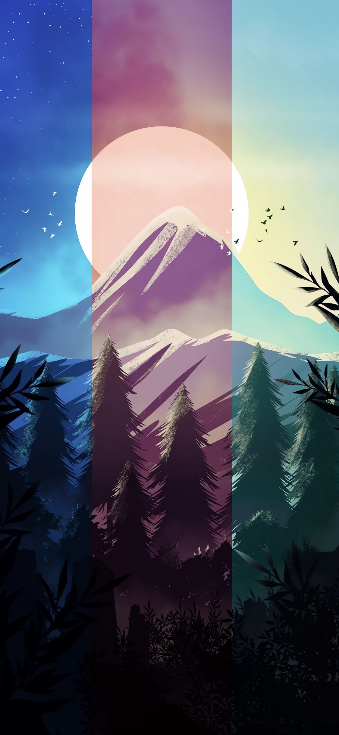 Обои андроид, ios, смартфон, атмосфера, мир в разрешении 1125x2436