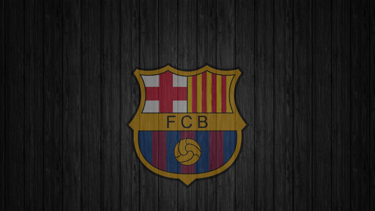 Обои ФК Барселона, эмблема, лого, гребень, символ в разрешении 1280x720