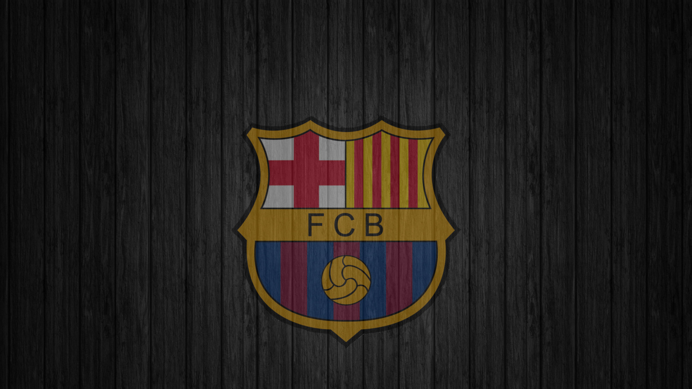 Обои ФК Барселона, эмблема, лого, гребень, символ в разрешении 1366x768