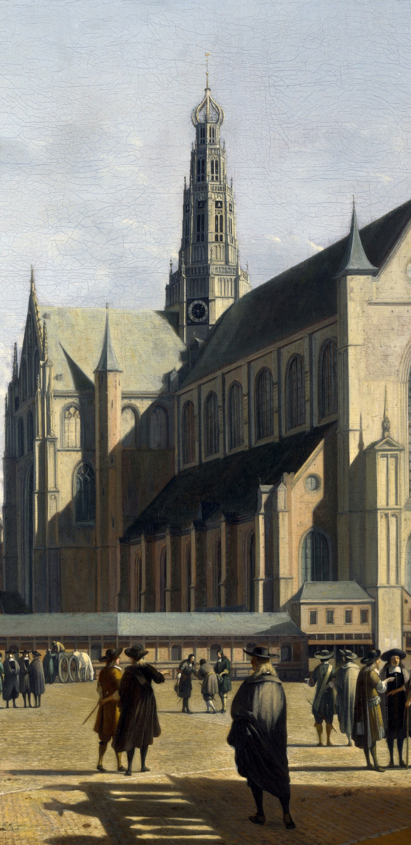 Обои живопись, ориентир, здание, город, фасад в разрешении 1440x2960