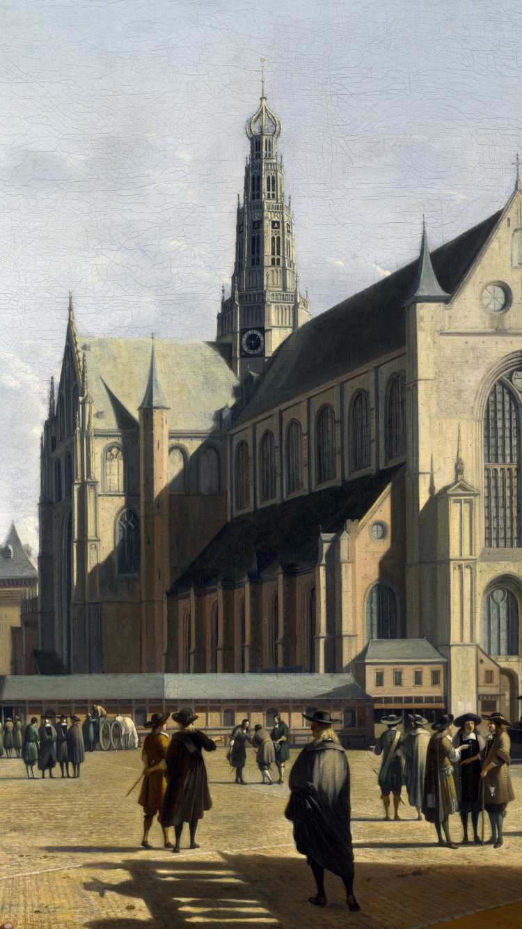 Обои живопись, ориентир, здание, город, фасад в разрешении 750x1334