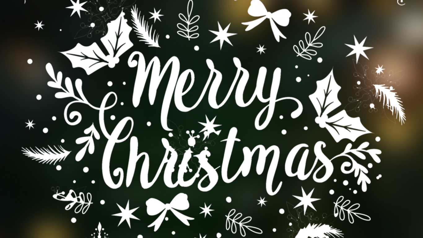 Обои Новый год, Рождество, природа, андроид, текст в разрешении 1366x768