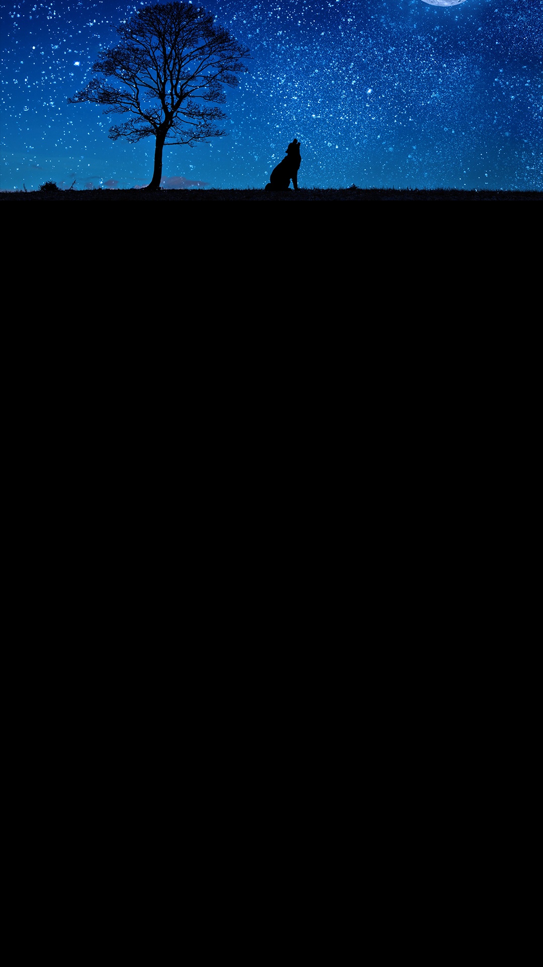 Обои Голубая луна в Ирландии, луна, голубая луна, атмосфера, черный в разрешении 1080x1920