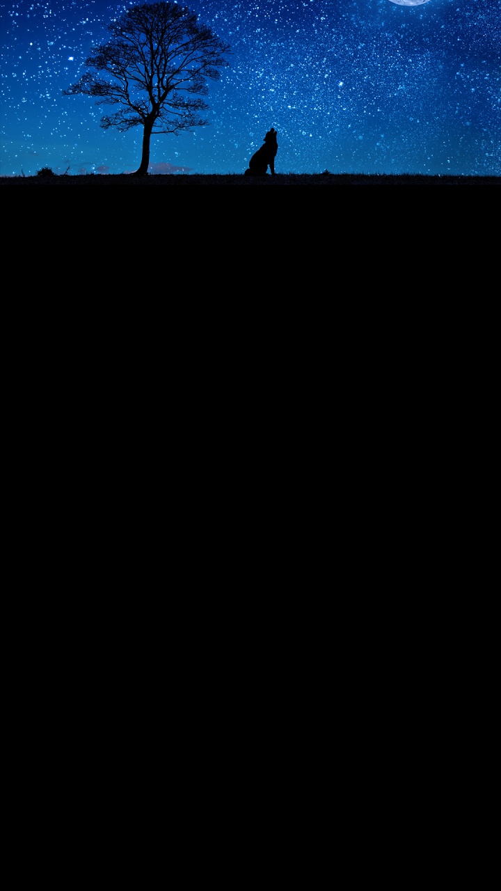 Обои Голубая луна в Ирландии, луна, голубая луна, атмосфера, черный в разрешении 720x1280