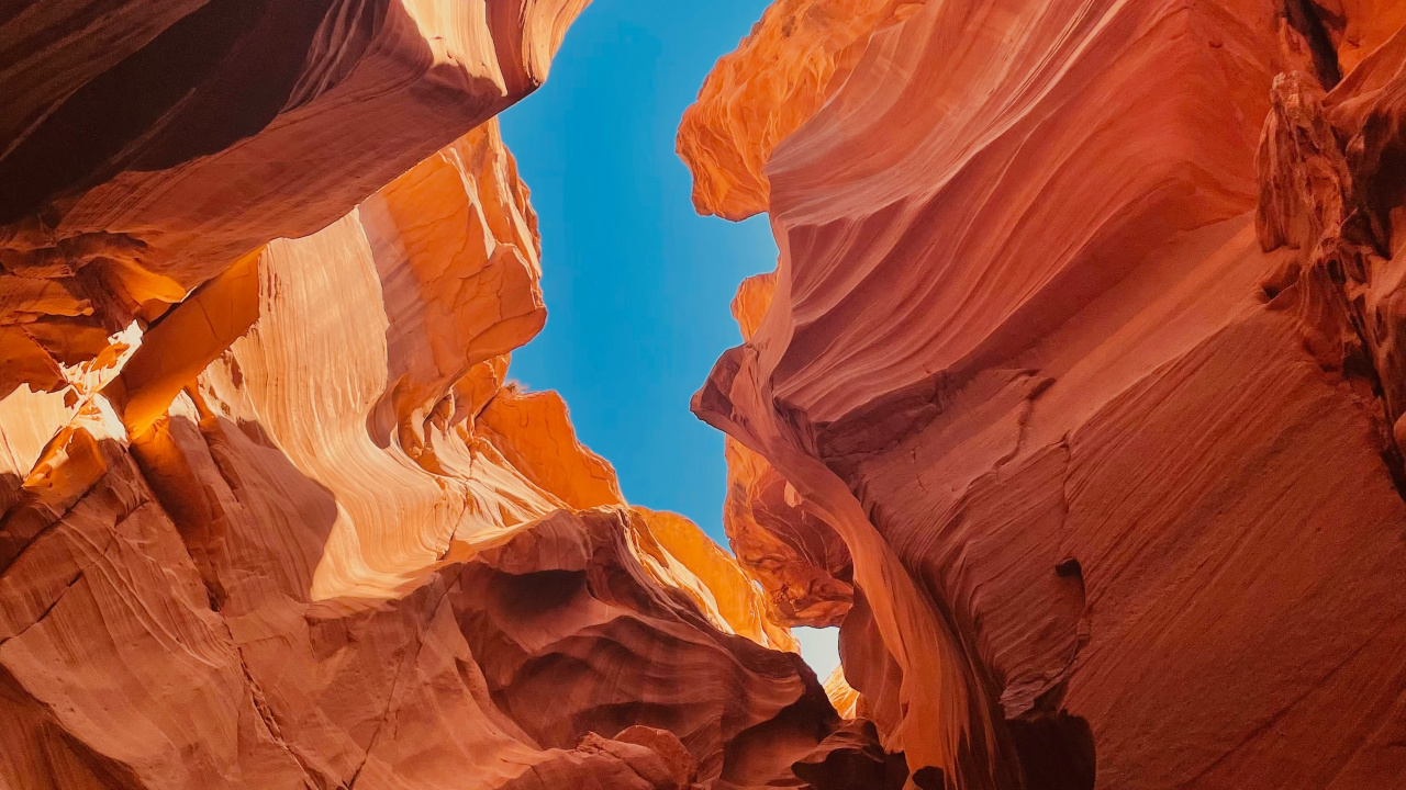 Обои каньон, каньон антилопы, окружающая среда, коренная порода, природный ландшафт в разрешении 1280x720