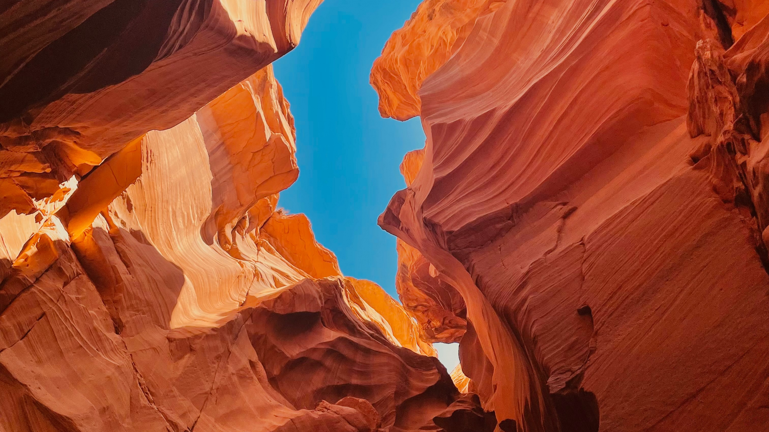 Обои каньон, каньон антилопы, окружающая среда, коренная порода, природный ландшафт в разрешении 2560x1440