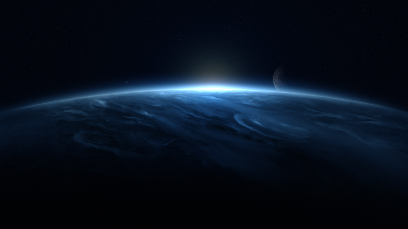 Обои земля, атмосфера, космическое пространство, астрономический объект, космос в разрешении 1366x768