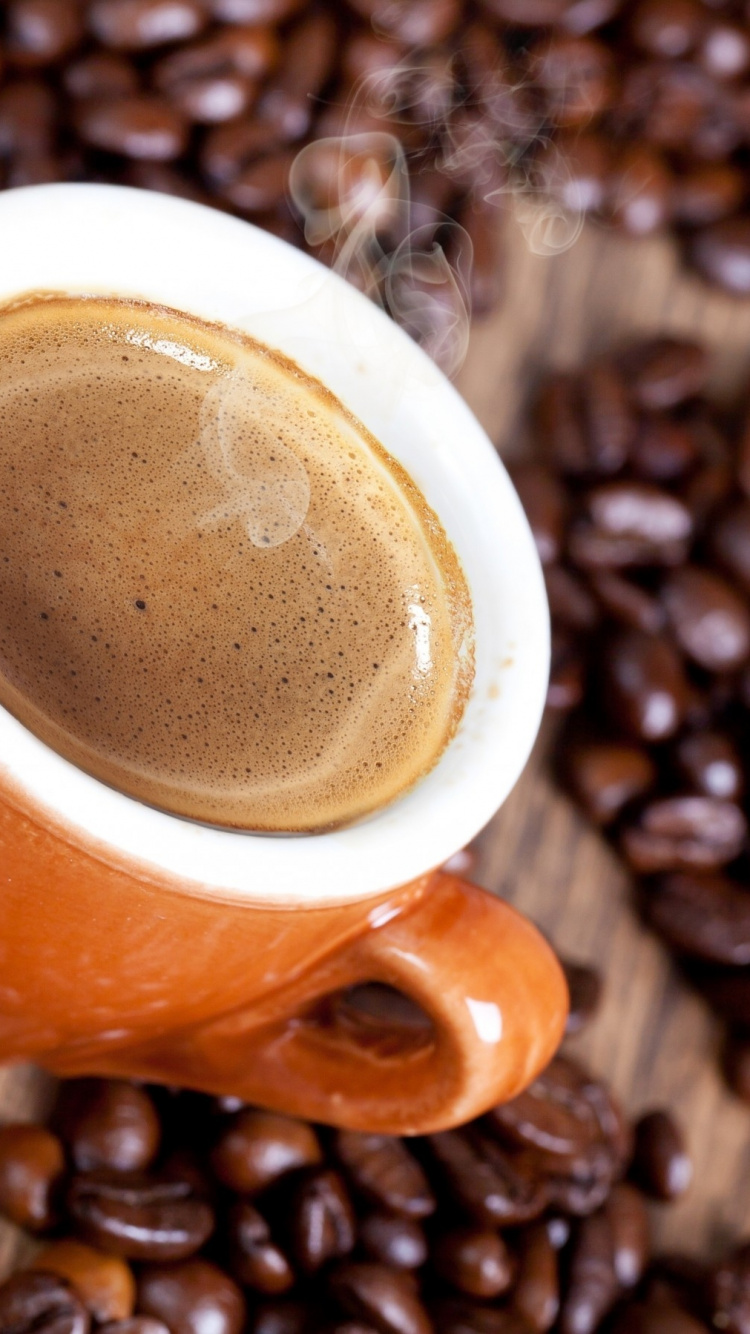 Обои кофейная чашка, кофе эспрессо, кофеин, чашка, ямайский кофе Блю Маунтин в разрешении 750x1334