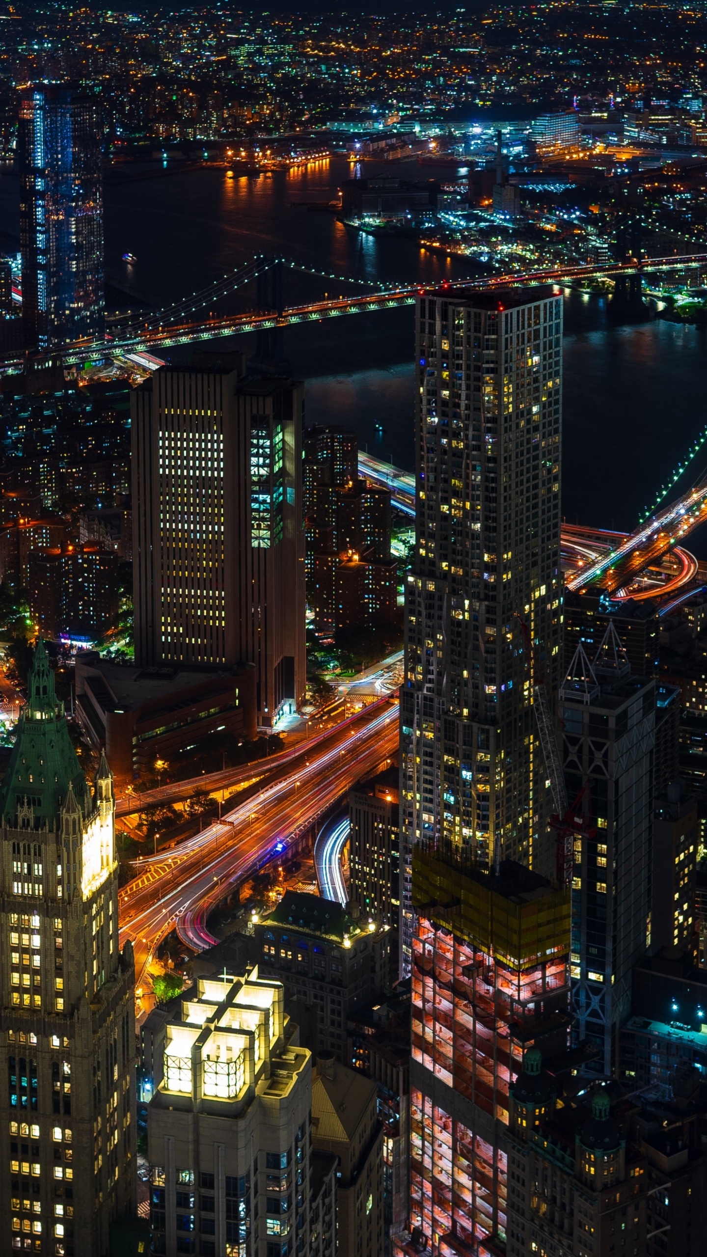 Обои небоскреб, городской пейзаж, метрополия, городской район, город в разрешении 1440x2560