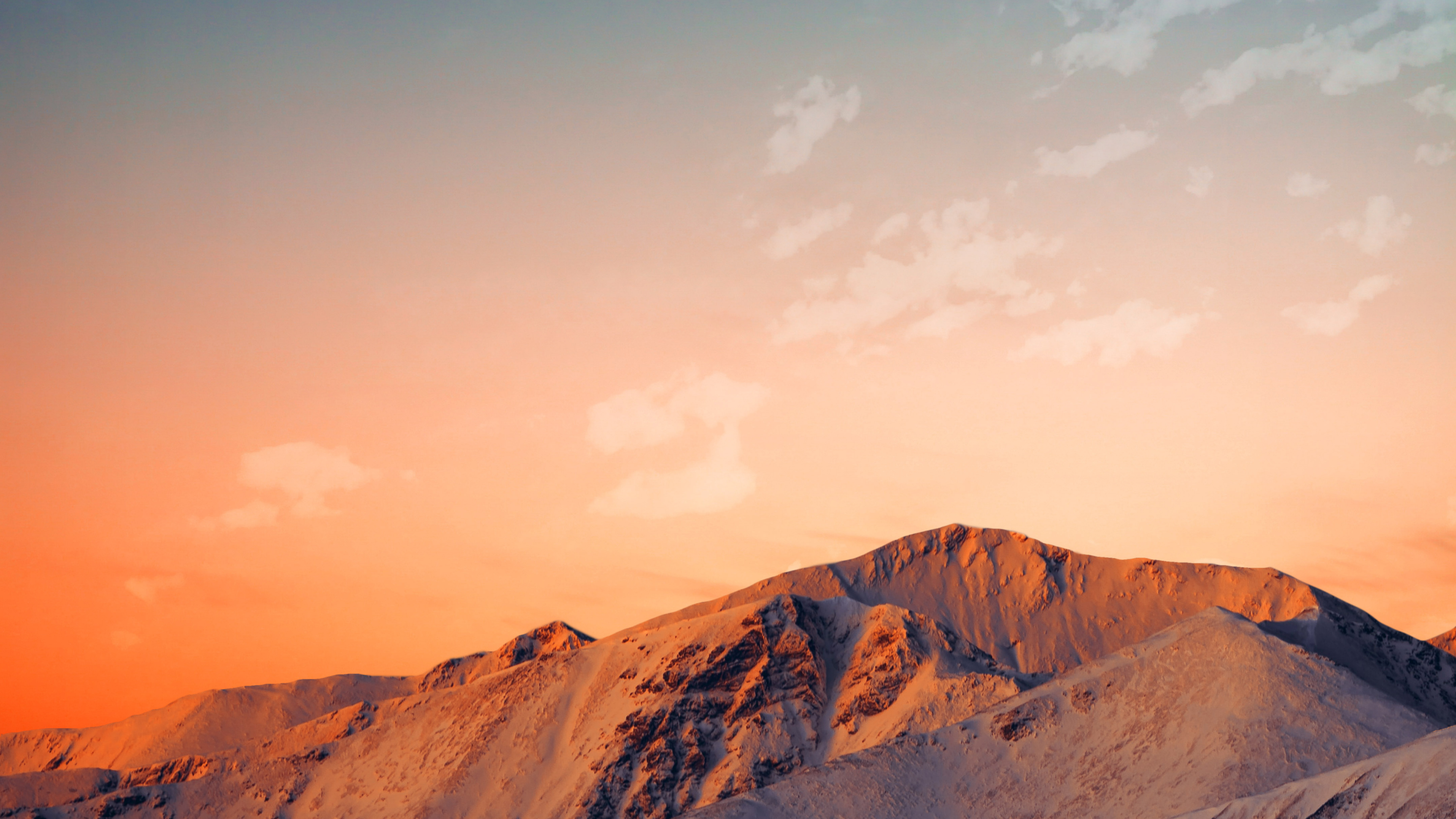 Обои облако, атмосфера, гора, экорегион, послесвечение в разрешении 3840x2160