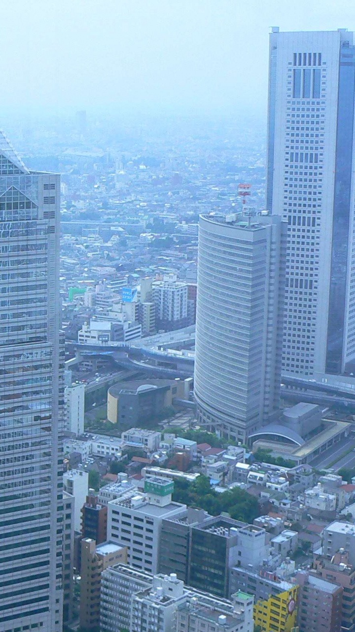 Обои Токио, небоскреб, башня, метрополия, городской район в разрешении 720x1280