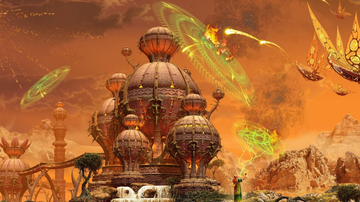 Обои стратегии видео игры, мифология, иллюстрация, спекулятивная фантастика, вымышленный персонаж в разрешении 1366x768