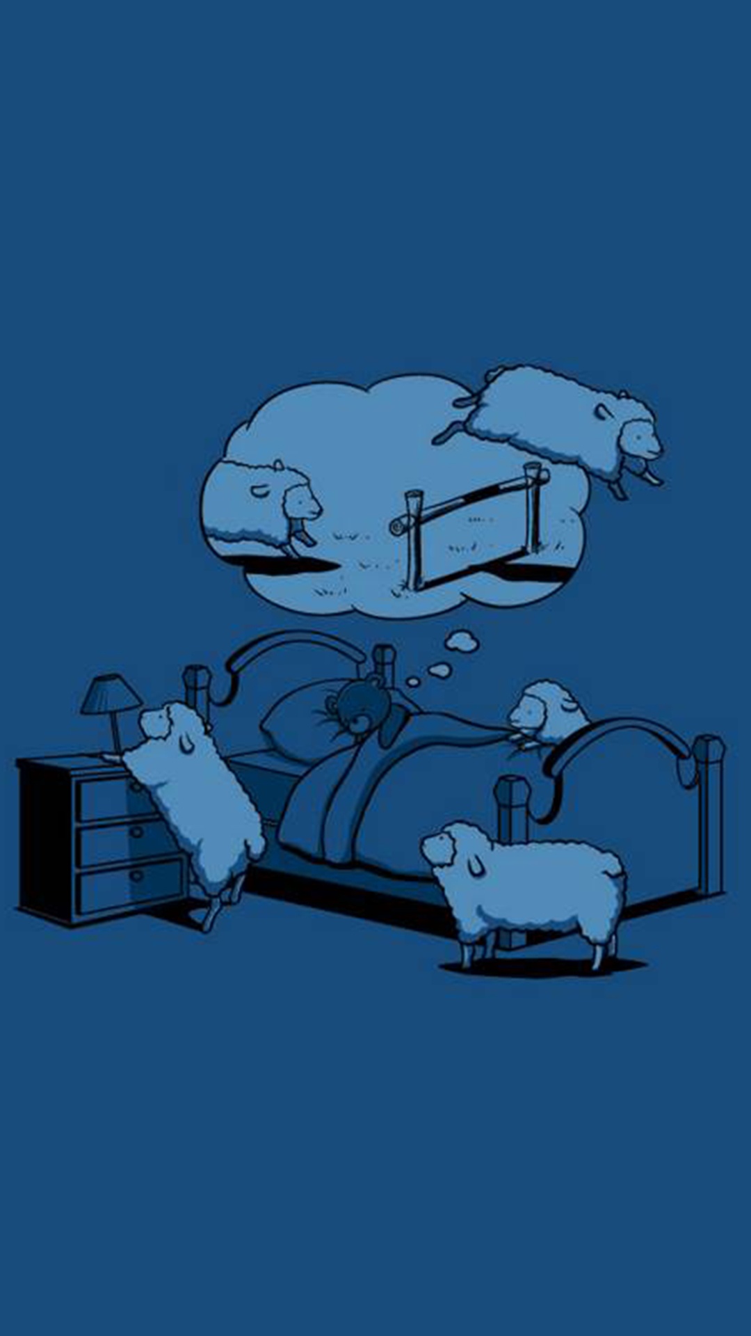 Обои мультфильм, иллюстрация, иллюстратор, футболка, синий в разрешении 1080x1920