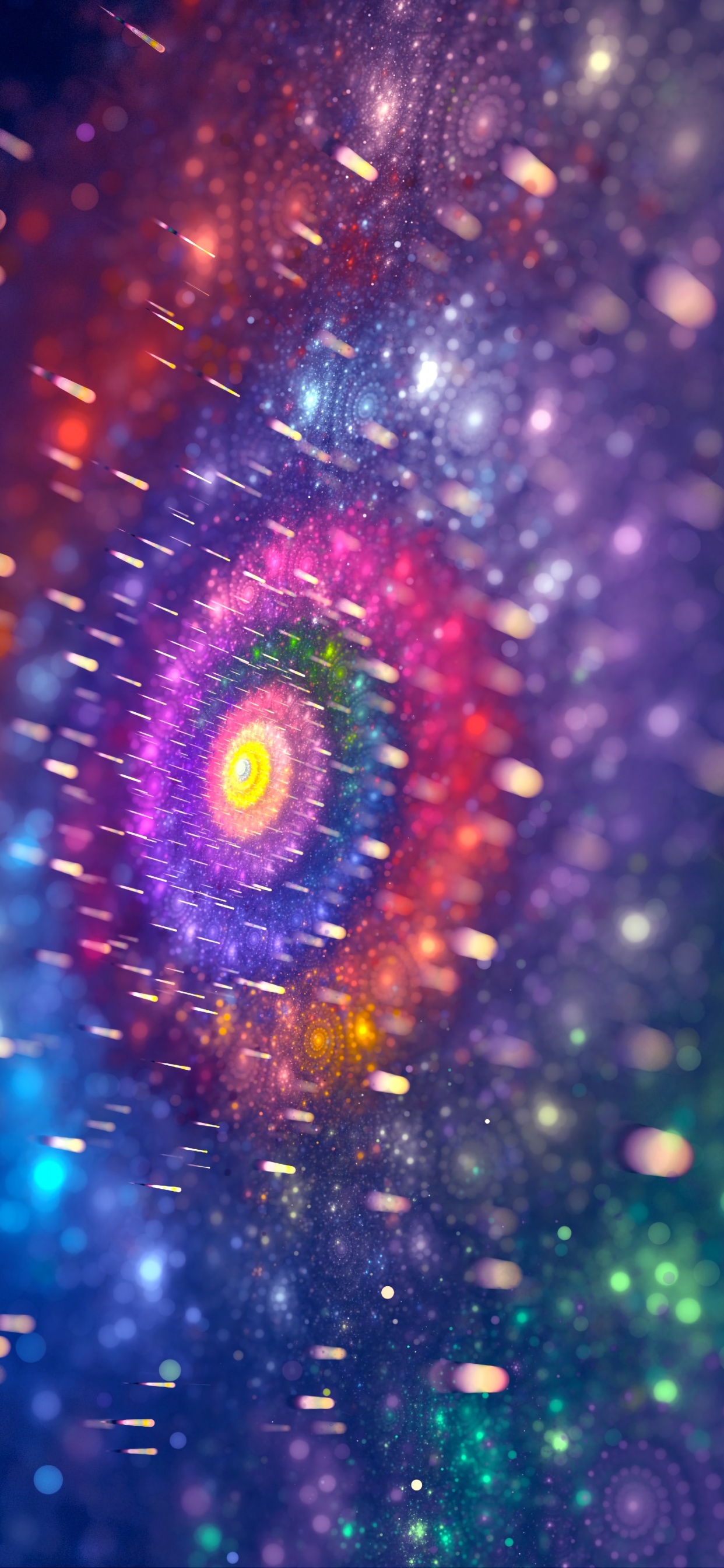 Обои фрактал, пурпур, круг, фрактальное искусство, узор в разрешении 1242x2688