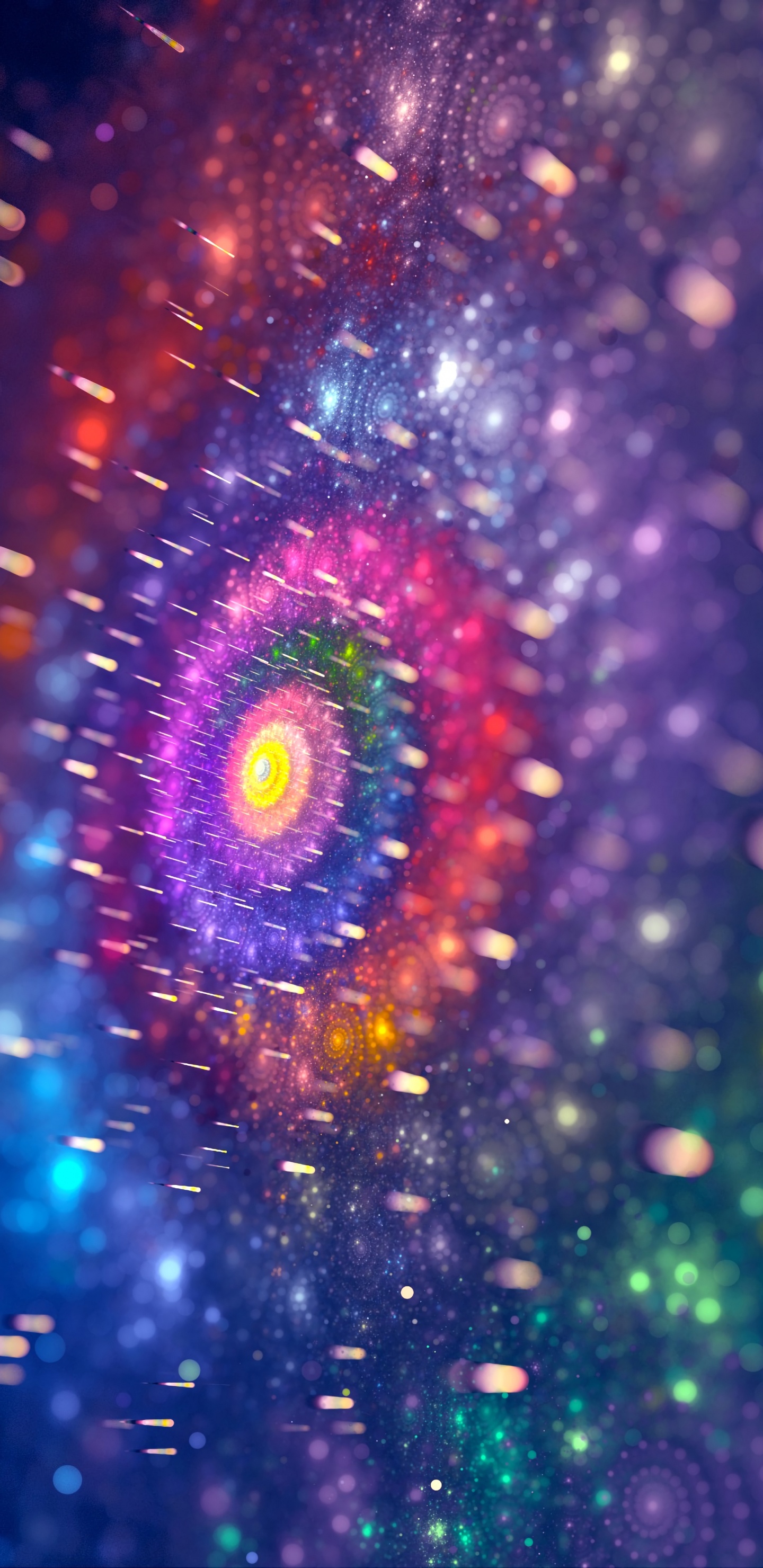 Обои фрактал, пурпур, круг, фрактальное искусство, узор в разрешении 1440x2960