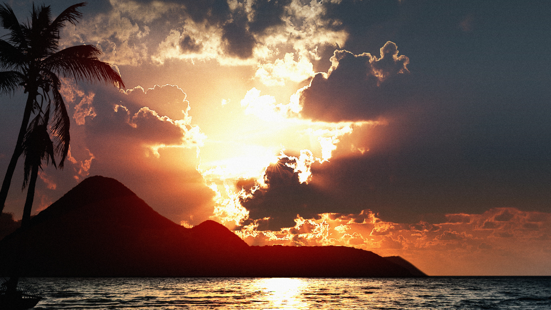 Обои вода, облако, атмосфера, свет, послесвечение в разрешении 1920x1080