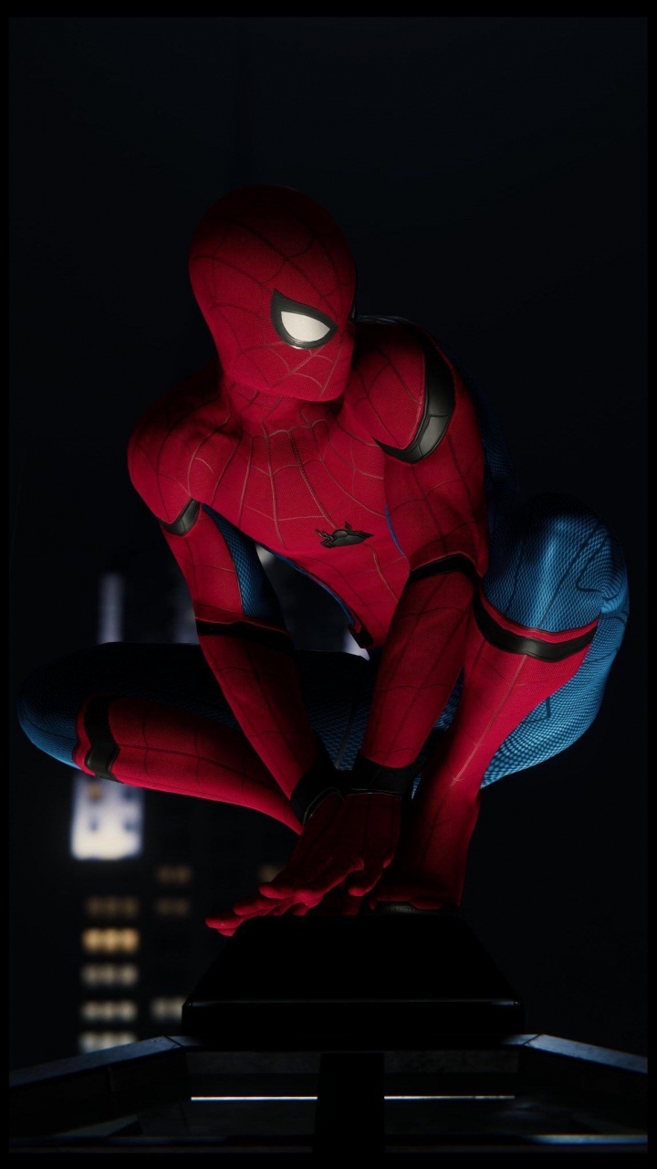 Обои человек-паук, комиксы Марвел, смартфон, игрушка, мультфильм в разрешении 720x1280