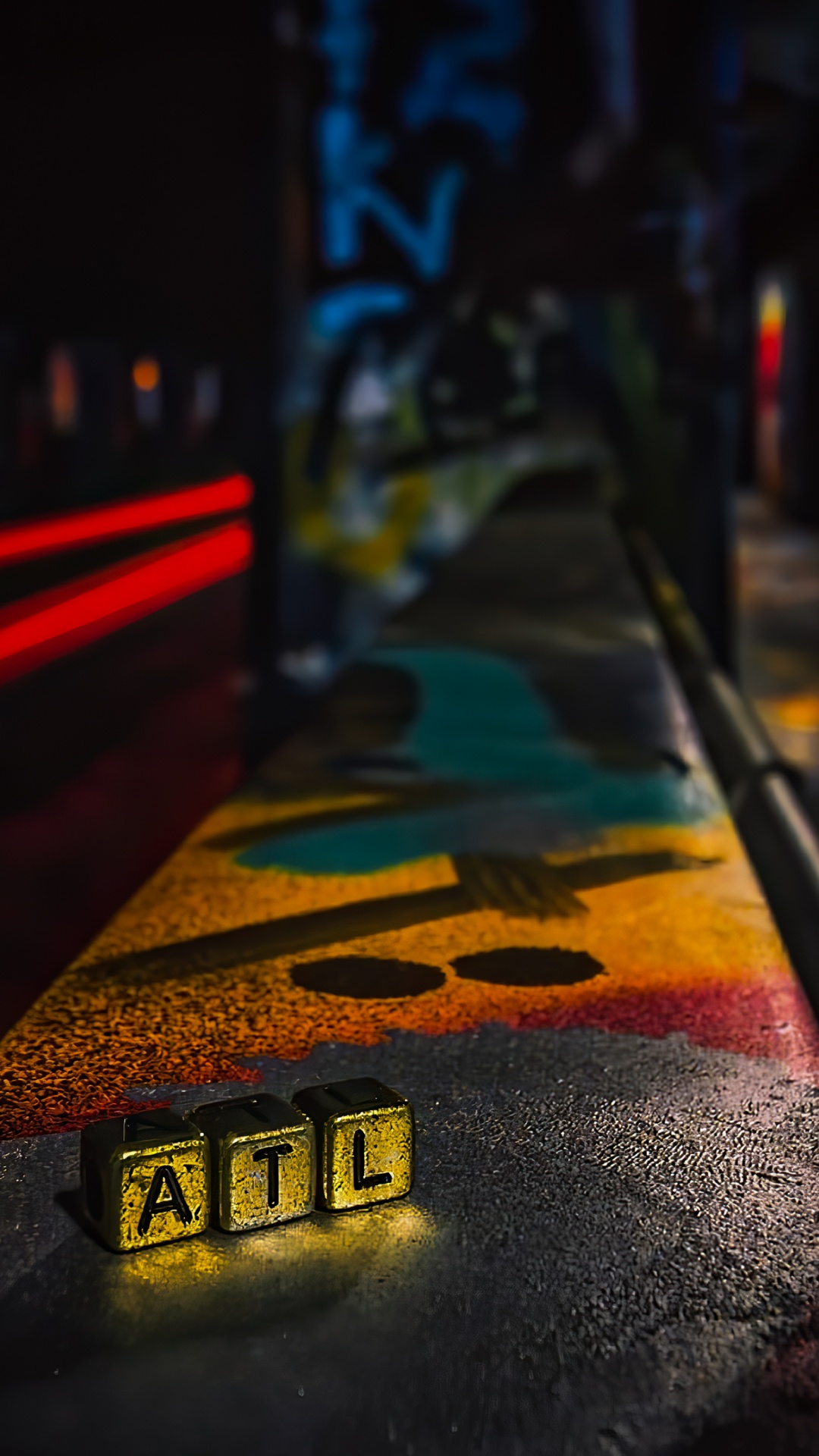 Обои визуальное искусство, автомобильное освещение, дорожное покрытие, асфальт, арт в разрешении 1080x1920