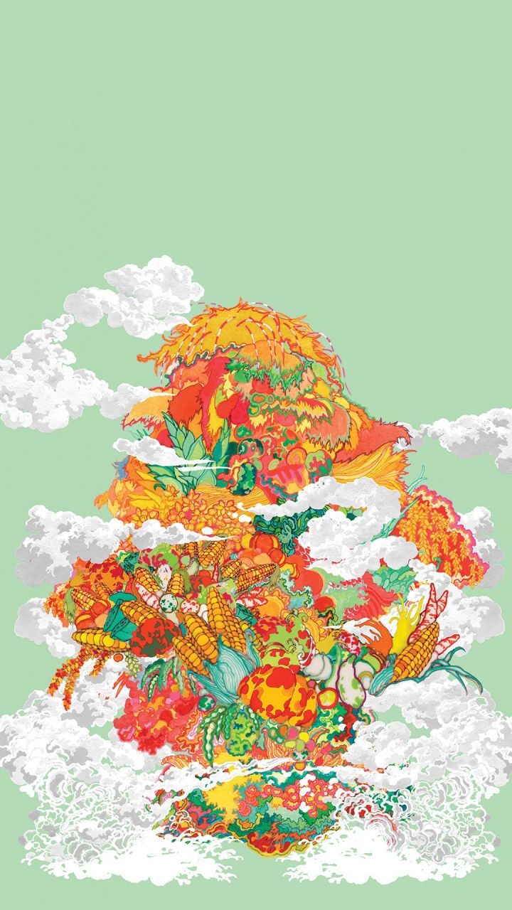 Обои Китайский Новый год, Новый год, яблоко, канун Нового года, арт в разрешении 720x1280