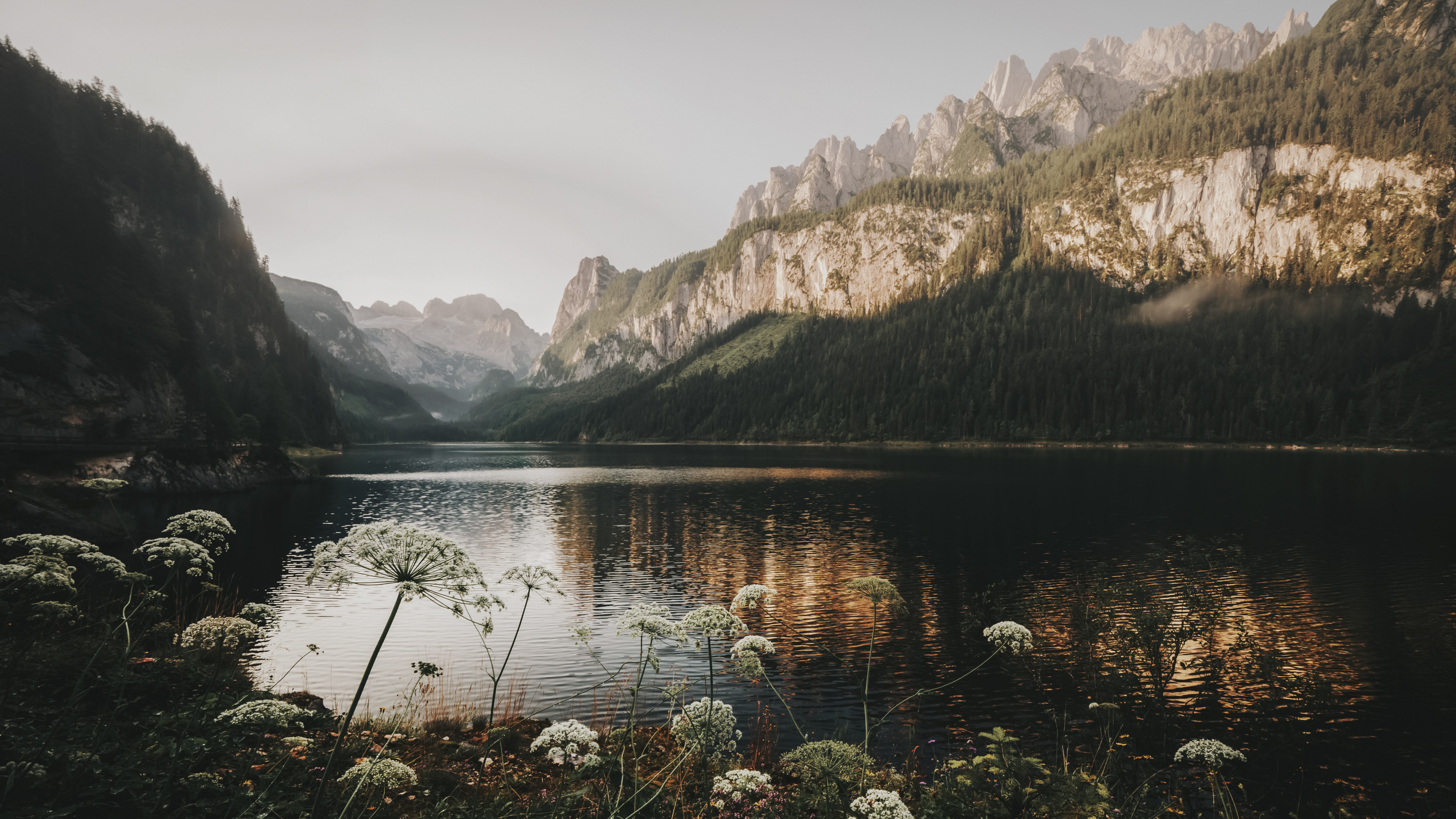 Обои отражение, Gosauseen, психология, вода, облако в разрешении 3840x2160