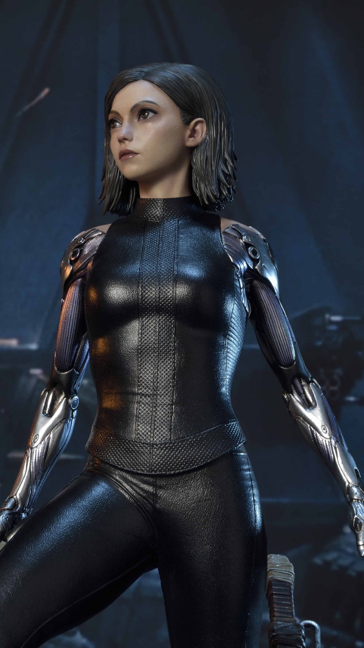 Обои Алита Боевой Ангел, Научная фантастика, Студии Weta Мастерской, приключенческая игра, фигурка в разрешении 720x1280