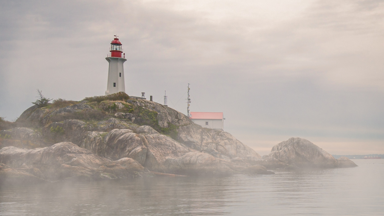 Обои море, Маяк, волна, Сигнальная башня, вышка в разрешении 1280x720