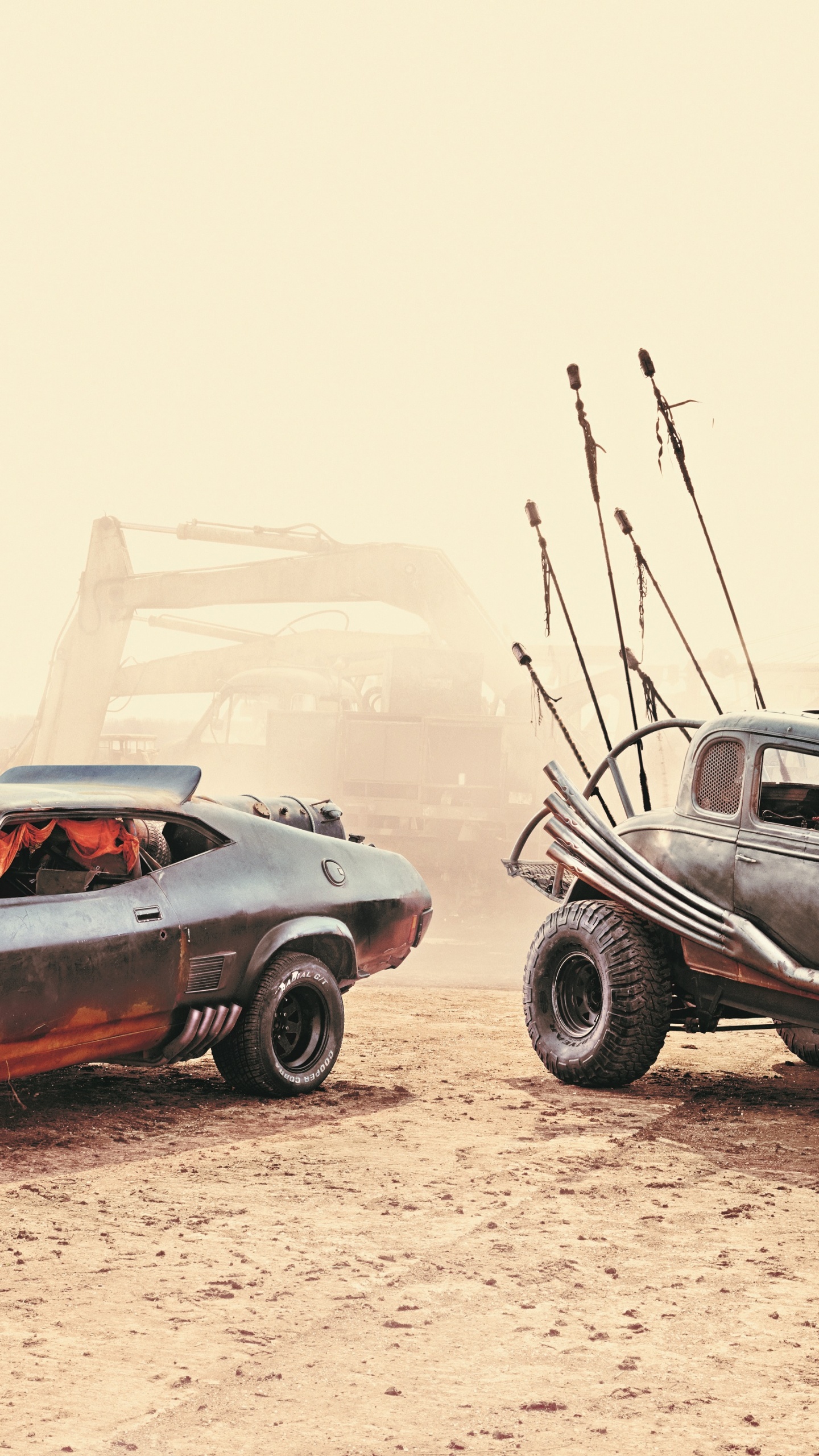 Обои фильм, кузов купе, безумный Макс, легковые автомобили, седан в разрешении 1440x2560