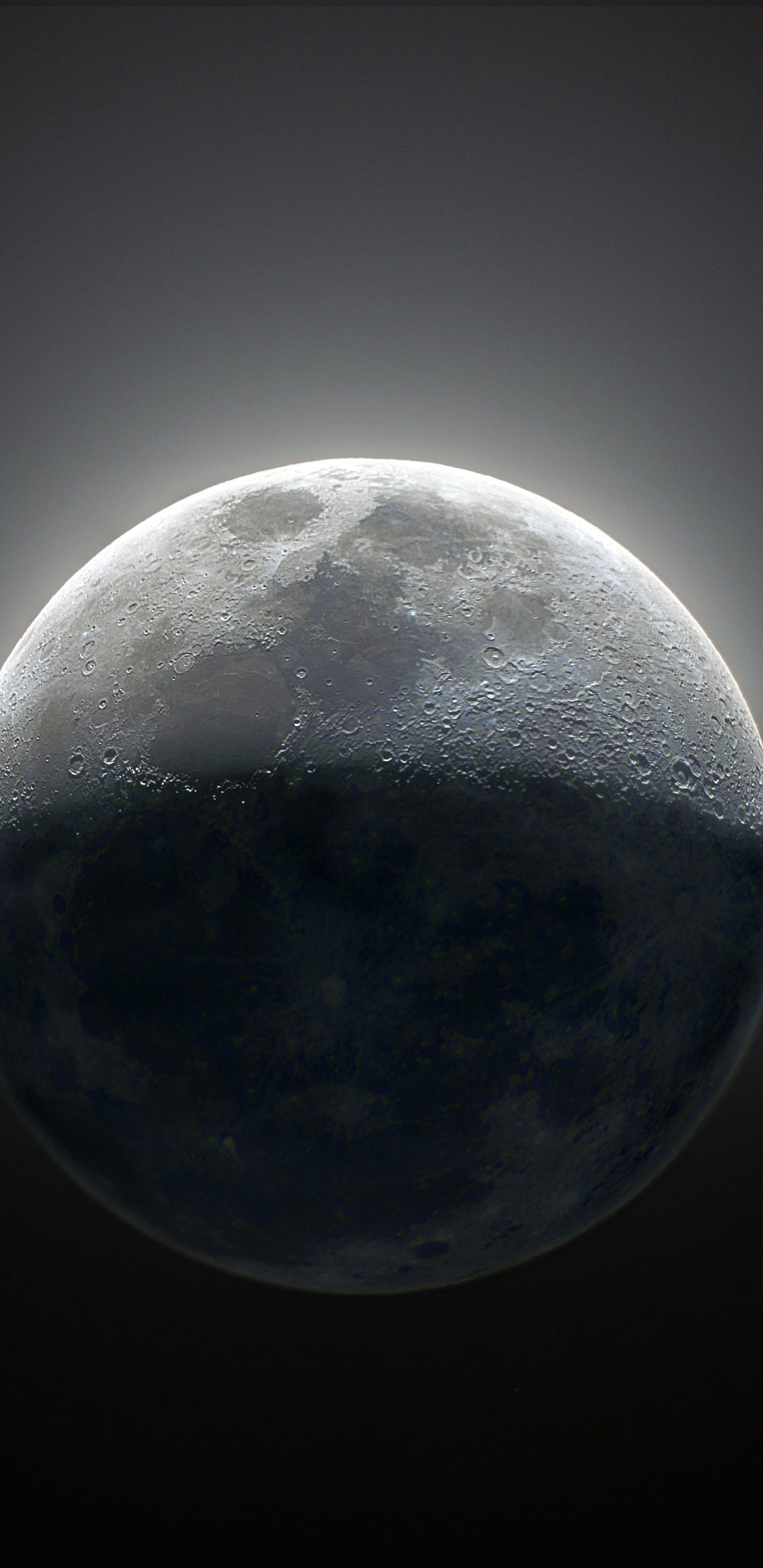 Обои атмосфера, земля, луна, астрономический объект, свет в разрешении 1440x2960