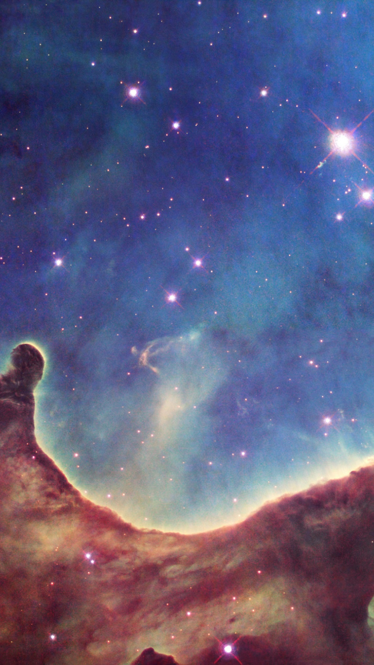 Обои космический телескоп Хаббл, телескоп, Галактика, туманность, космическое пространство в разрешении 750x1334