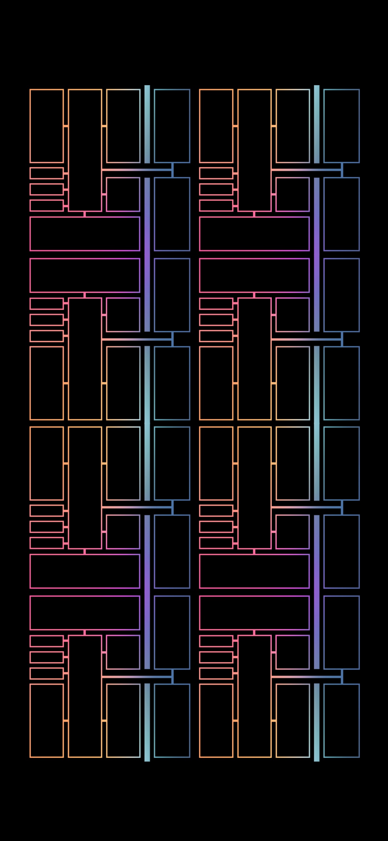 Обои архитектура, apple m1, коричневый цвет, красочность, узор в разрешении 1242x2688