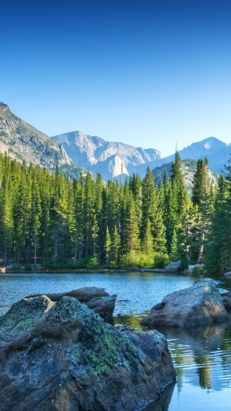 Обои природа, дикая местность, отражение, гора, национальный парк в разрешении 750x1334