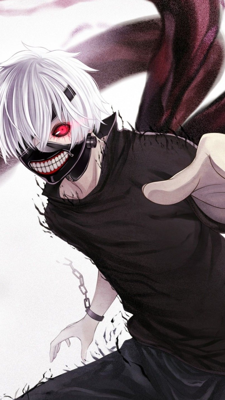 Обои Кен kaneki, Токио вурдалак, аниме, иллюстрация, вымышленный персонаж в разрешении 720x1280