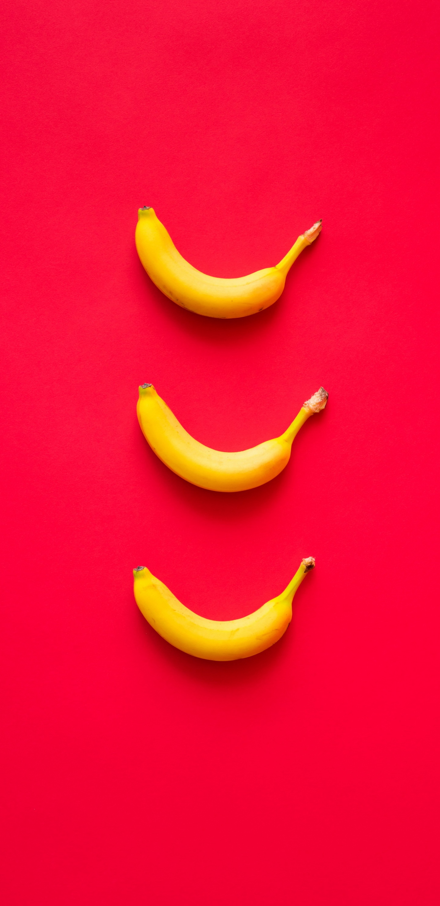 Обои Оранжевый цвет, банан, голова, растение, глаз в разрешении 1440x2960