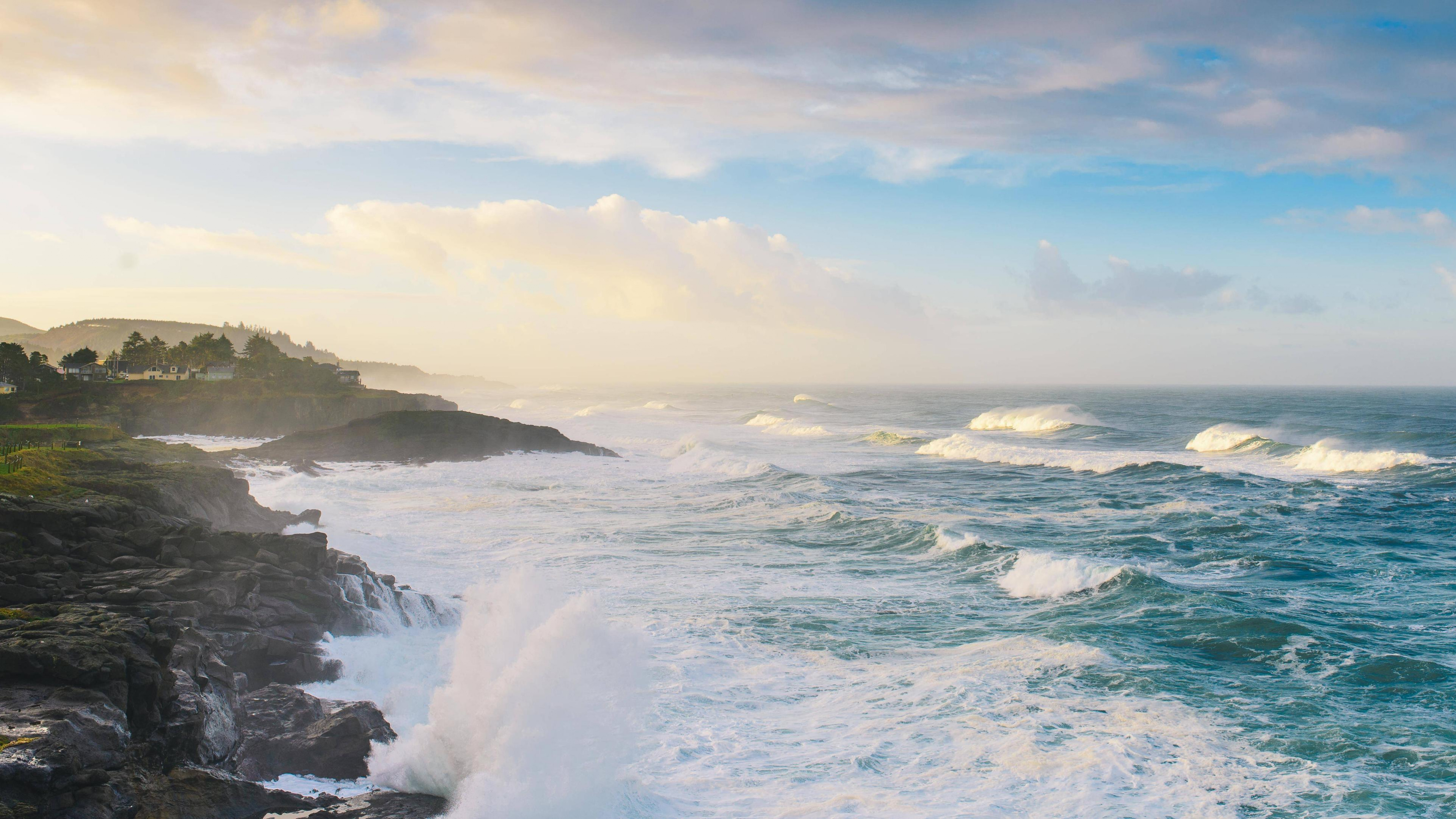 Обои побережье, море, берег, залив, пляж в разрешении 3840x2160