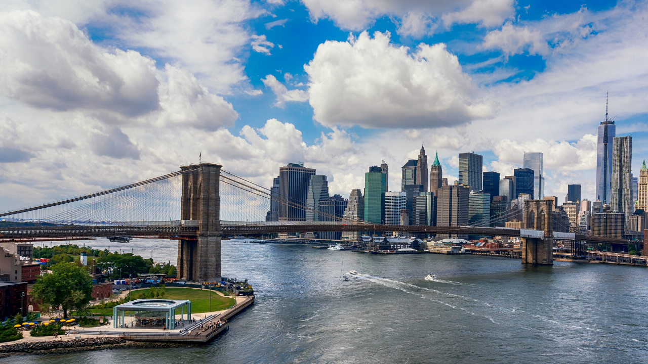 Обои городской пейзаж, город, линия горизонта, городской район, дневное время в разрешении 1280x720