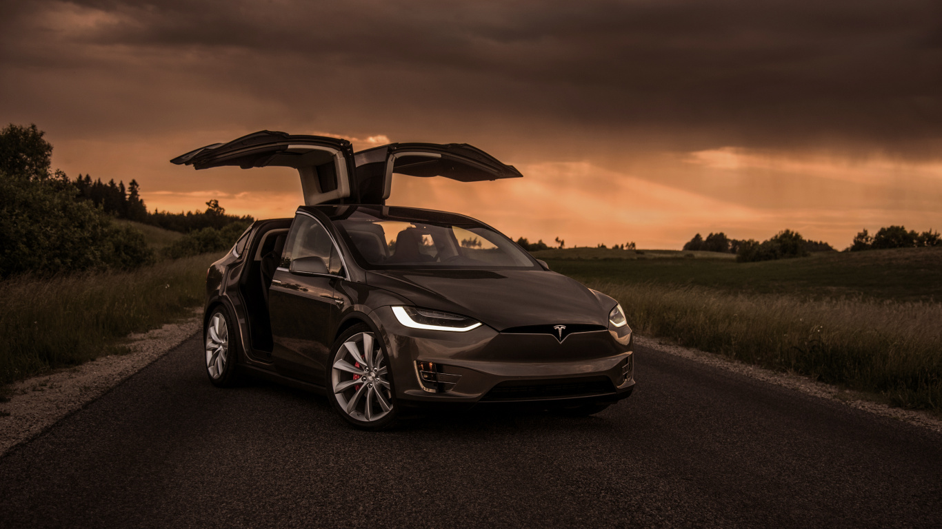 Обои Tesla Model X, 2019 Тесла Модель Х, Tesla, Tesla Model S, авто в разрешении 1366x768